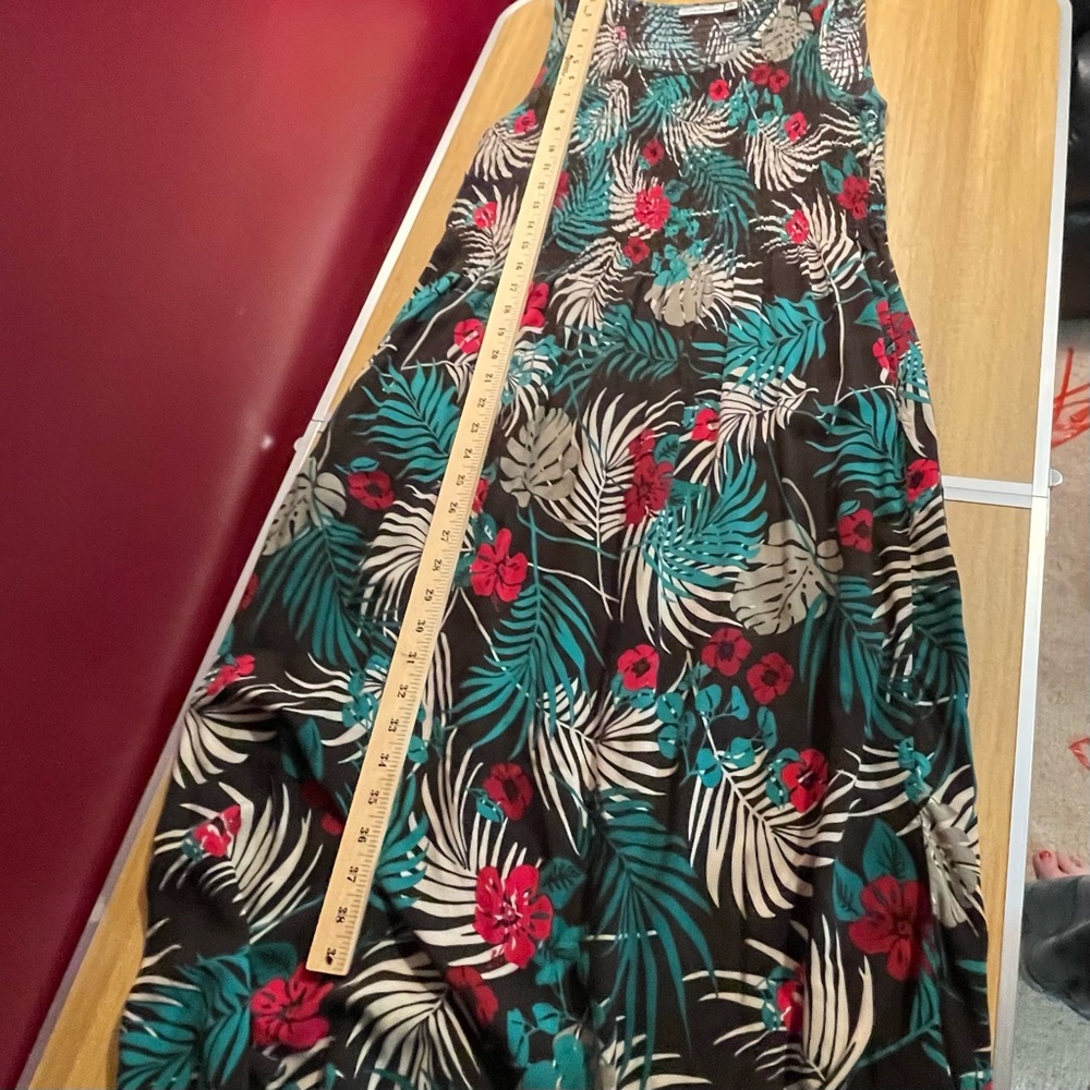 Croft & Barrow Teal and Red Tropical Dress - Picture 5 of 8